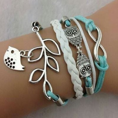 Own,infinity, bird rope bracelet