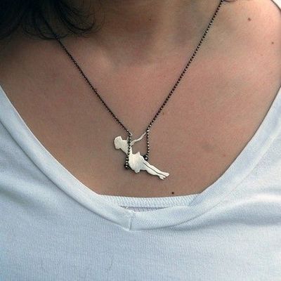 Swinging girl necklace