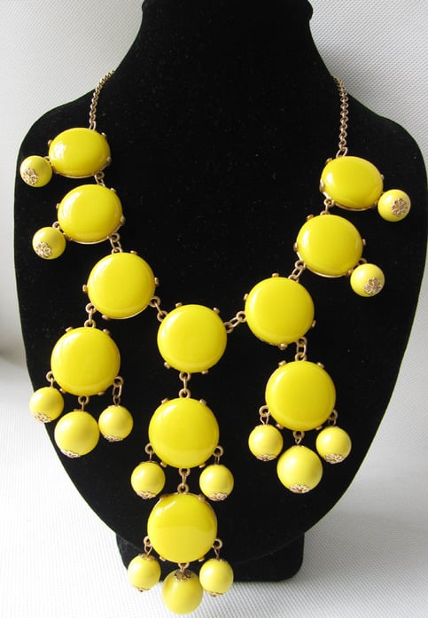 Gorgeous Yellow Tier Style Necklace