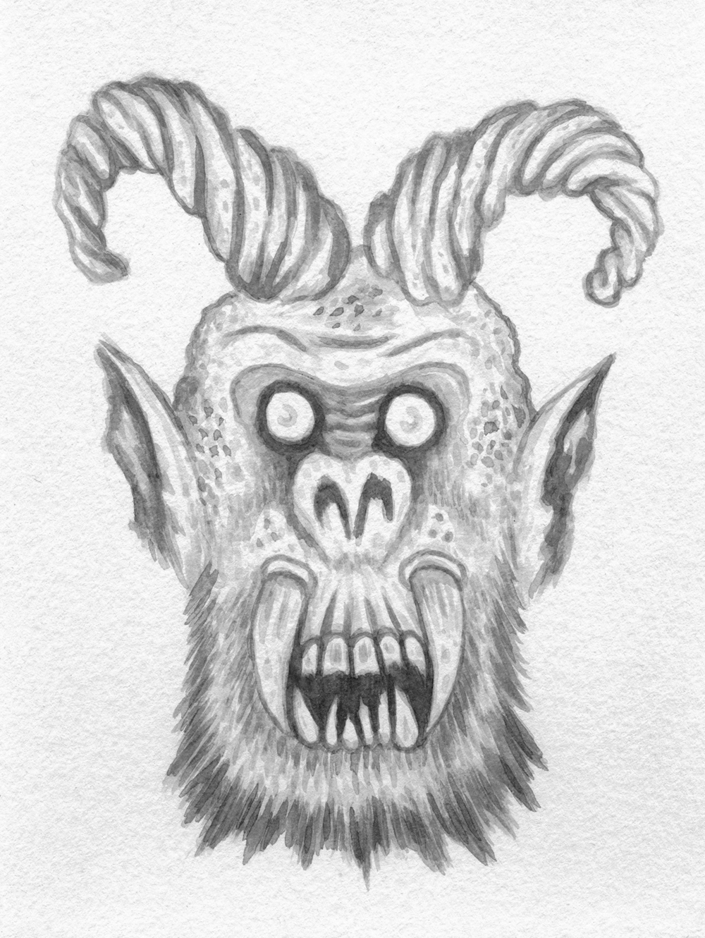 Demon # 37 (original ink and brush drawing) · Aeron Alfrey · Online