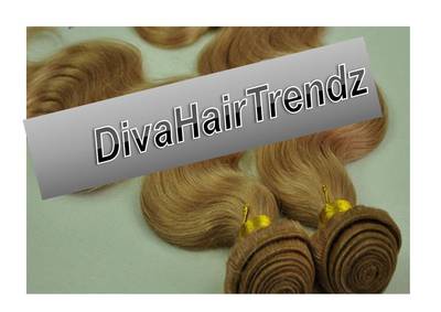 18" brazilian honey blonde body wave or straight hair [ 3 bundles 18" + 14" closure]