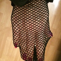 Sexy Black High Quality Fish Net Black Leggings - Thumbnail 3