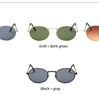 Luxury Oval Sunglasses - Thumbnail 3