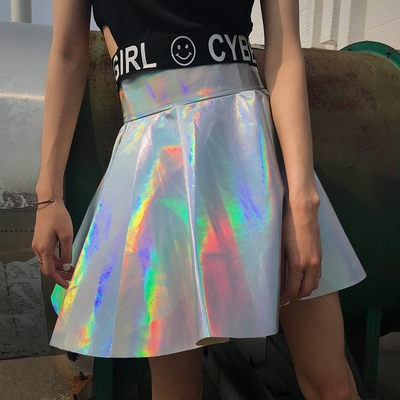 Hologram High Waist Skirt