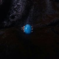 Alloy Ring - Silver - Synthetic Stone  - Thumbnail 1