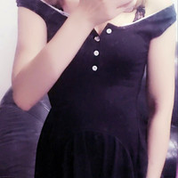 Harajuku low-cut irregular lace sexy dress - Thumbnail 3