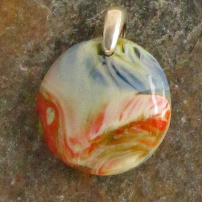 Rainbow glass pendant small