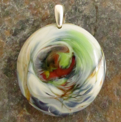 Rainbow Glass Pendant Medium