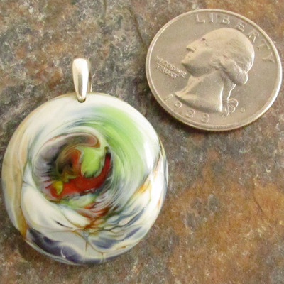 Rainbow glass pendant medium
