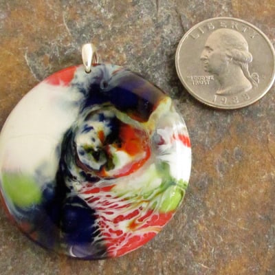 Rainbow glass pendant large