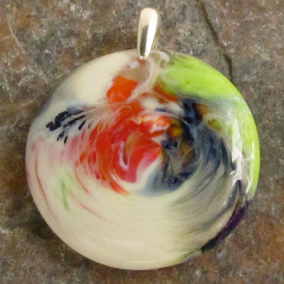 Rainbow glass pendant medium - Thumbnail 4