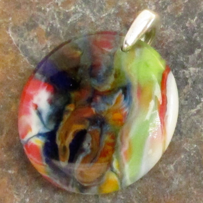 Rainbow glass pendant small - Thumbnail 5