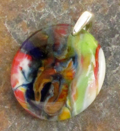 Rainbow Glass Pendant Small