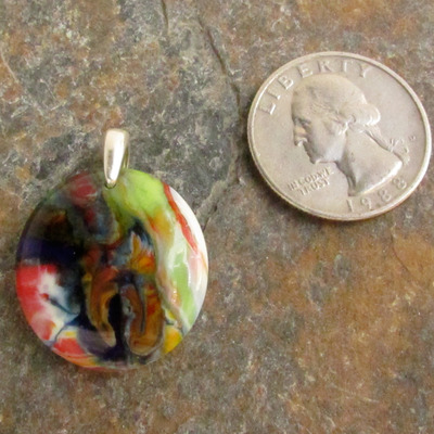 Rainbow glass pendant small