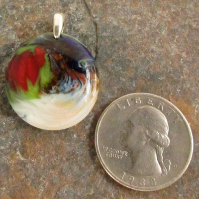 Rainbow glass pendant small