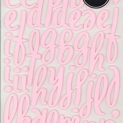 Thickers foam blush lullaby letter stickers 6x11"