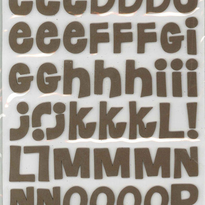 Thickers foam chestnut daydream letter stickers 6x11"
