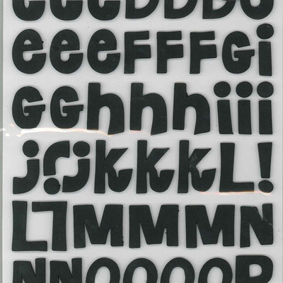 Thickers foam black daydream letter stickers 6x11"