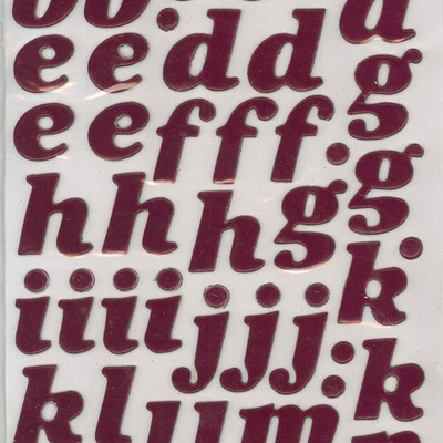 Thickers chipboard mulberry darling letter stickers 6x11"