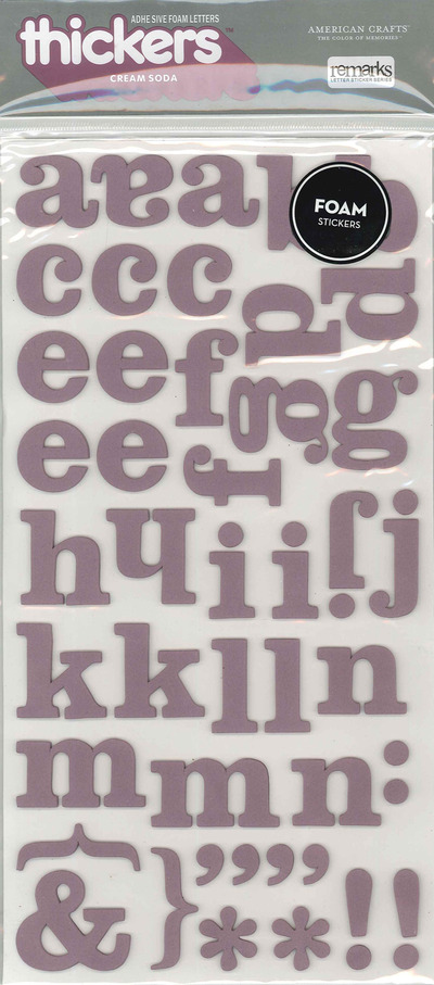 Thickers Chipboard Cream Soda Letter Stickers 6x11"