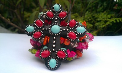 Beaded Multi Bracelet w/ Cross
