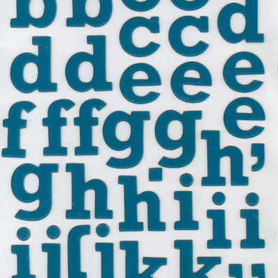 Thickers chipboard peacock typo letter stickers 6x11"