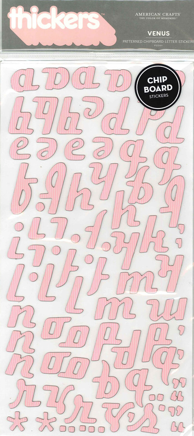 Thickers Chipboard Peony Venus Letter Stickers 6x11"