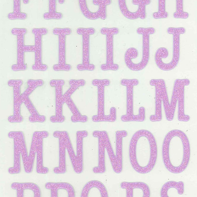 Purple sprinkle glaze fairy dust alphabet stickers 5x11"
