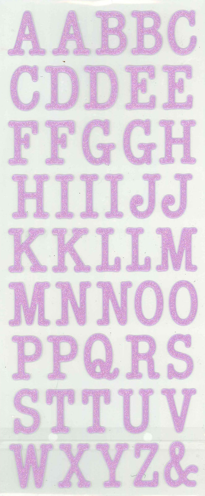 Purple Sprinkle Glaze Fairy Dust Alphabet Stickers 5x11"