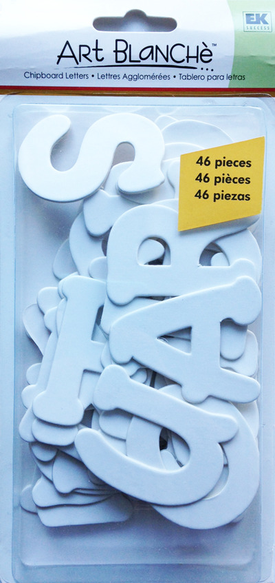 EK Success White Chipboard Letters 1
