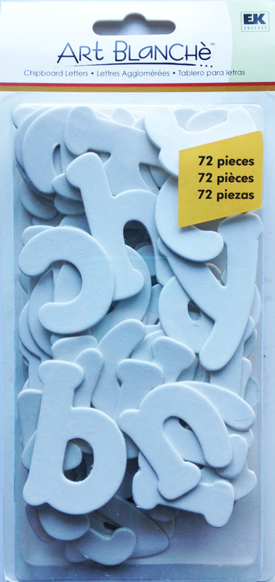 EK Success White Chipboard Letters 2