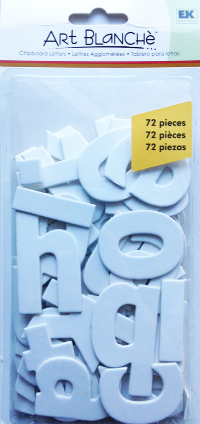 EK Success White Chipboard Letters 3