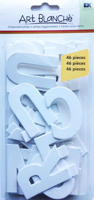 EK Success White Chipboard Letters 4