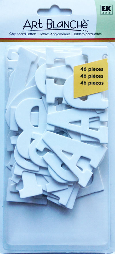 EK Success White Chipboard Letters 5