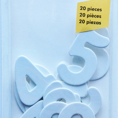 Ek success white chipboard numbers 1