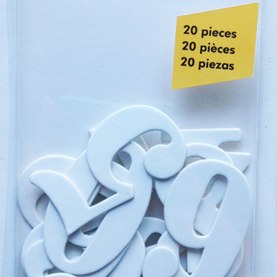 Ek success white chipboard numbers 2