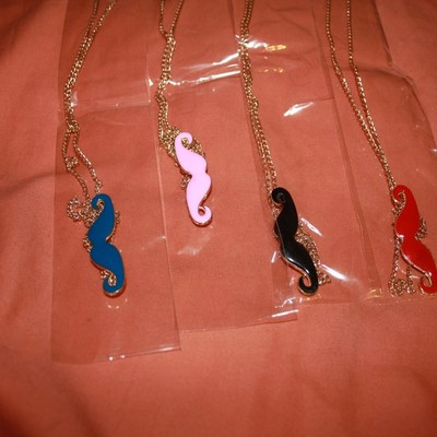 Mustache necklace colors