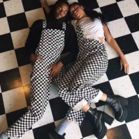 RETRO CHECKER DUNGAREES - Thumbnail 1