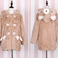 Kawaii Winter Bear Hooded Warm Coat - Thumbnail 2