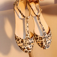 Hollow Leopard Sandals Q-0011 - Thumbnail 1