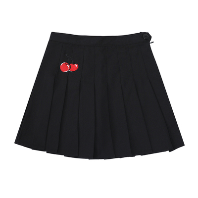 Cherry pleated skirt