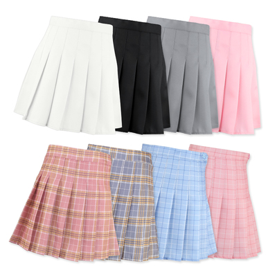 Harajuku fashion new lattice pleated skirt - Thumbnail 3