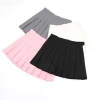 Harajuku fashion new lattice pleated skirt - Thumbnail 2