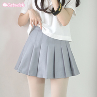 Harajuku fashion new lattice pleated skirt - Thumbnail 3