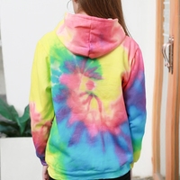 Harajuku fashion tie dyed gradient rainbow hoodie - Thumbnail 3