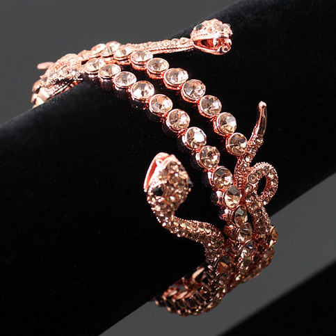 Strike Harmony Double Snake Wrap Bracelet