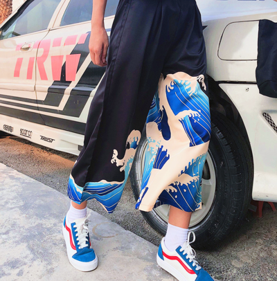 Free Shipping-KANAGAWA WIDE LEG PANTS