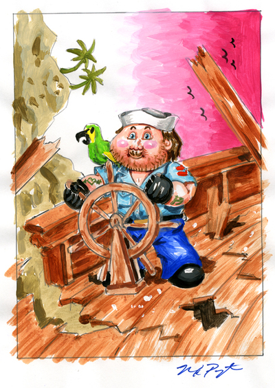 Ship RICK / Wrecked SHEP Color Rough - G.I. Jokes Series 2 2018