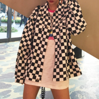 Free Shipping-CYBER PUNK CHECKER JACKET  - Thumbnail 1