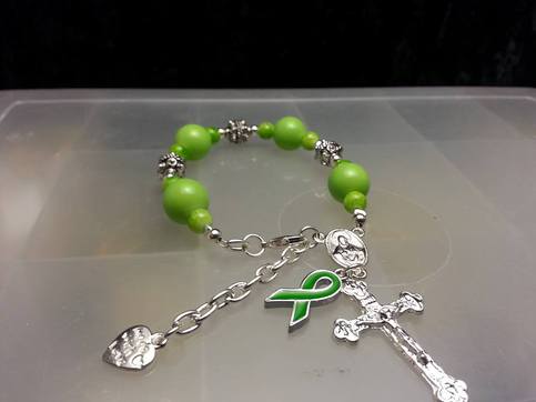 Awareness Rosary Bracelet (Lymphoma)